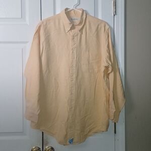 Brooks Brothers Original Polo Shirt  yellow long sleeve button down Sz 16 (32)